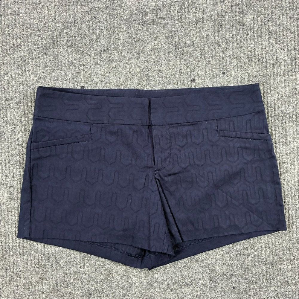 Lilly Pulitzer Womens Shorts Size 6 Navy Blue Jacquard Geometric Dress Shorts